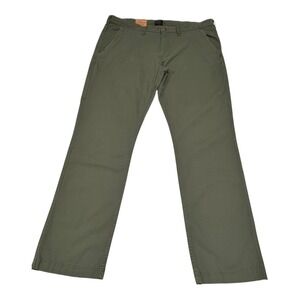 NWT Eddie Bauer Men's 38x34 Green Canvas‎ Utility Workwear Pants Trousers